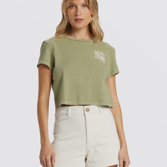 Billabong Free Fall Corduroy Shorts High Waisted Surf Beach White Size 24 NWT - Picture 2 of 9